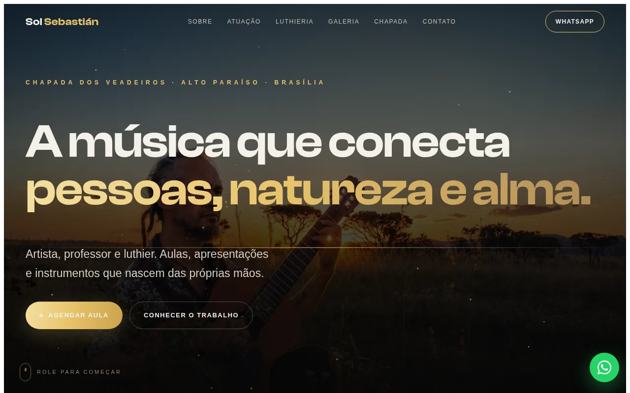 Site do músico Sol Sebastián