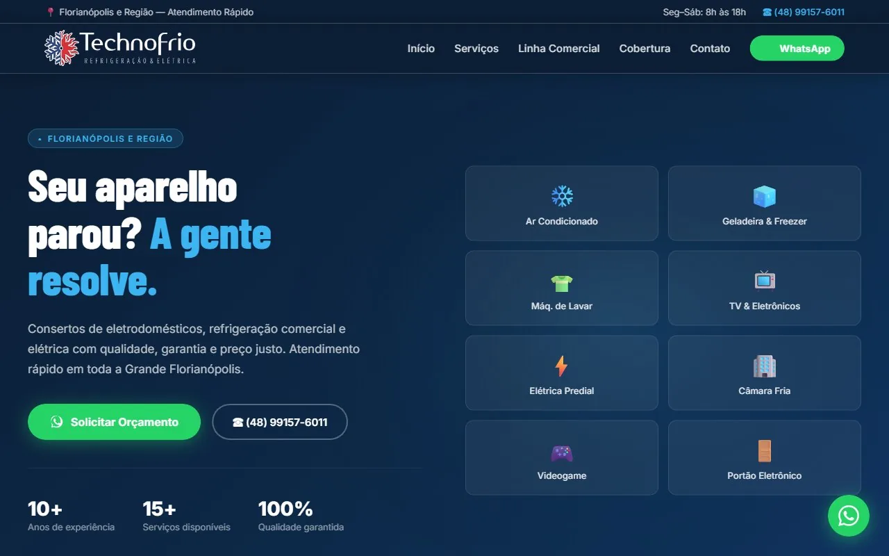 Site da TechnoFrio SC