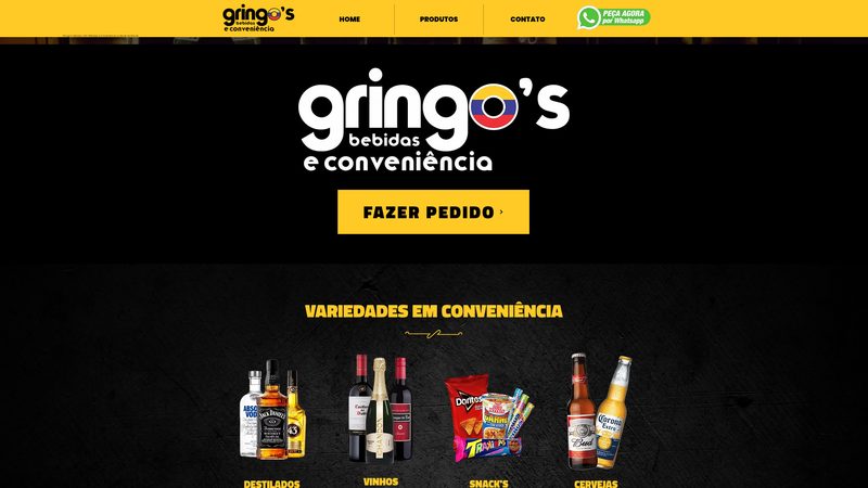 Site Gringo's Delivery — E-commerce e delivery